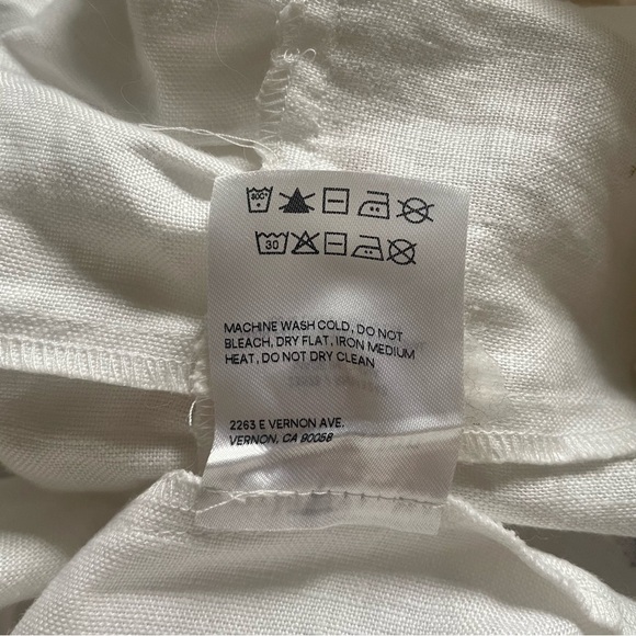 Reformation Veronika fruit print 100% linen white midi dress 26822 - Picture 10 of 12